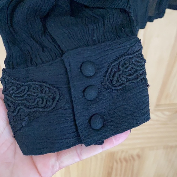 Kensie Jeans Black Shirt size L, Lovely Details - Picture 6 of 8